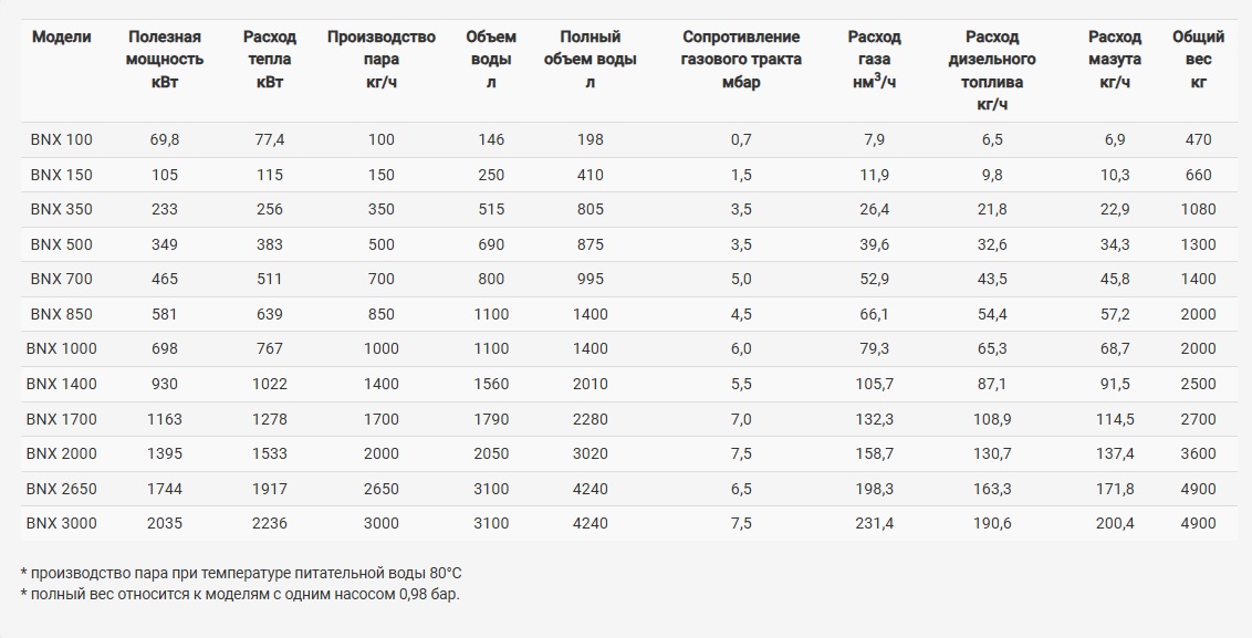 Паровые котлы BNX